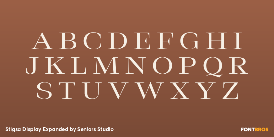 Stigsa Display Expanded Font Poster #2
