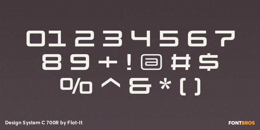 Design System C 700R Font Poster #1