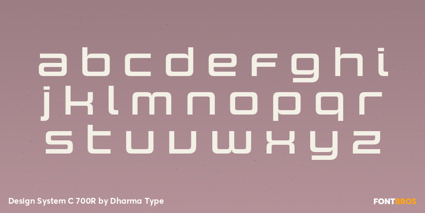 Design System C 700R Font Poster #3