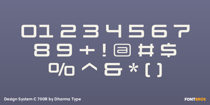 Design System C 700R Font Poster #4