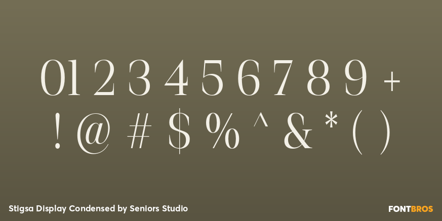 Stigsa Display Condensed Font Poster #1