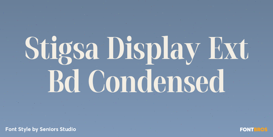Stigsa Display Ext Bd Condensed Font Poster #1