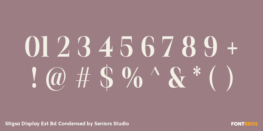 Stigsa Display Ext Bd Condensed Font Poster #1