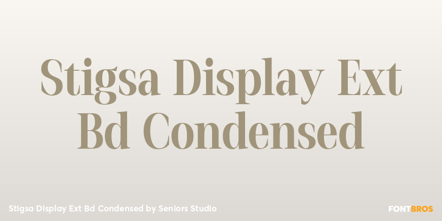 Stigsa Display Ext Bd Condensed Font Poster #1