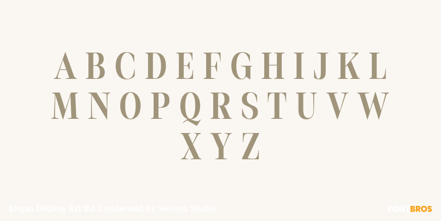 Stigsa Display Ext Bd Condensed Font Poster #1