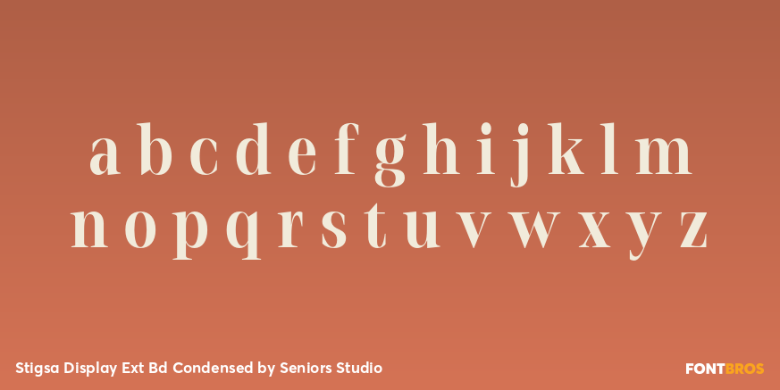 Stigsa Display Ext Bd Condensed Font Poster #1