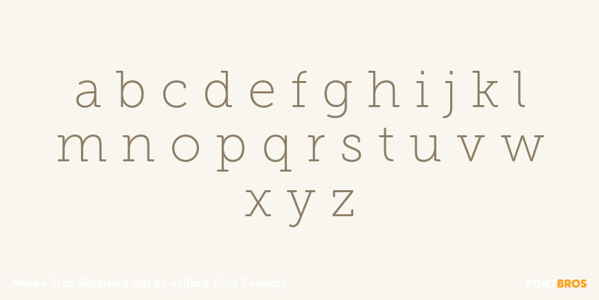Museo Slab Rounded 100 Font Poster #1