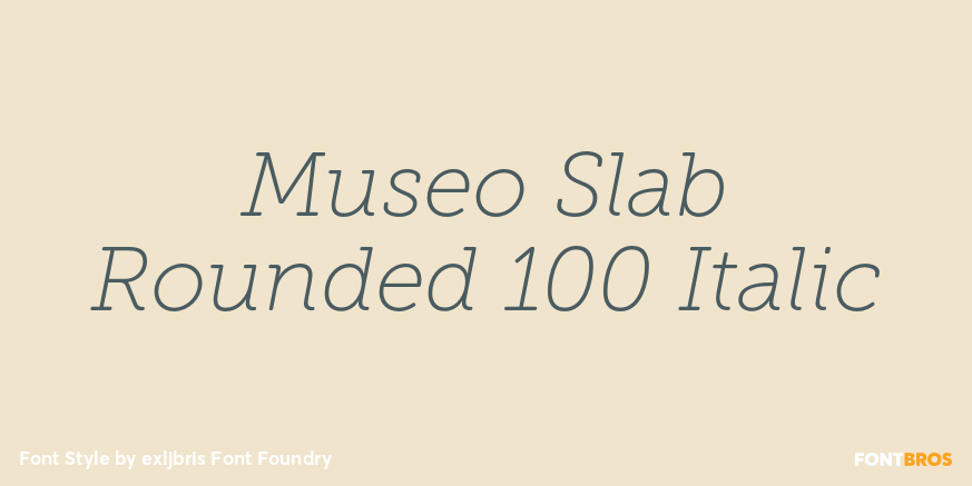 Museo Slab Rounded 100 Italic Font Poster #1