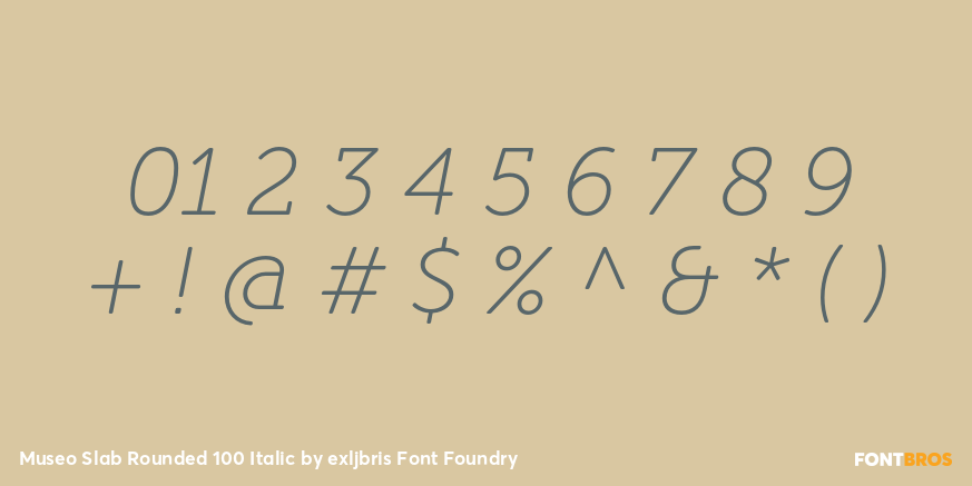 Museo Slab Rounded 100 Italic Font Poster #1