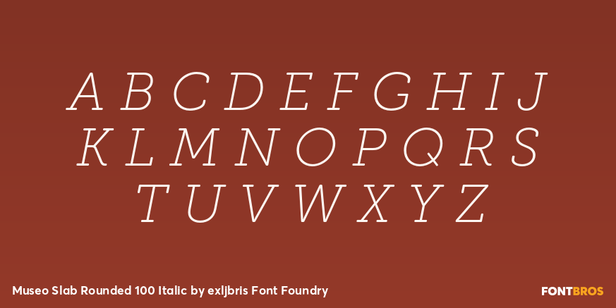 Museo Slab Rounded 100 Italic Font Poster #1