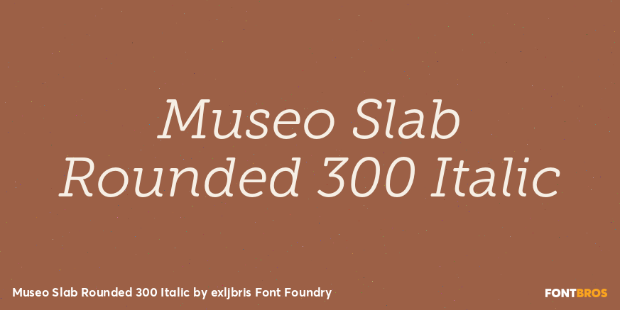 Museo Slab Rounded 300 Italic Font Poster #1