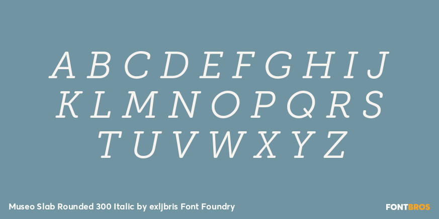 Museo Slab Rounded 300 Italic Font Poster #2