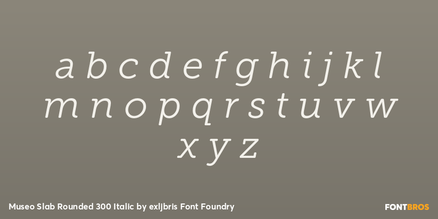 Museo Slab Rounded 300 Italic Font Poster #3