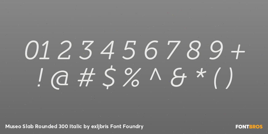 Museo Slab Rounded 300 Italic Font Poster #4