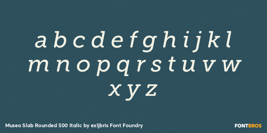 Museo Slab Rounded 500 Italic Font Poster #3