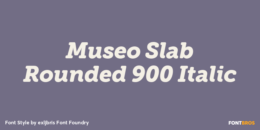 Museo Slab Rounded 900 Italic Font Poster #1