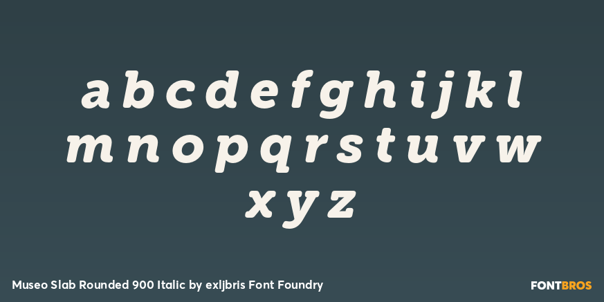 Museo Slab Rounded 900 Italic Font Poster #3