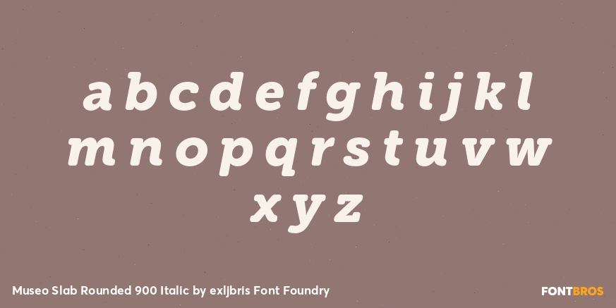 Museo Slab Rounded 900 Italic Font Poster #1