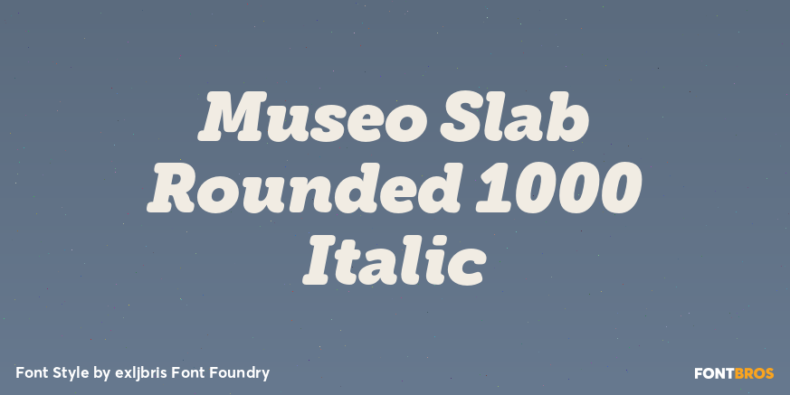 Museo Slab Rounded 1000 Italic Font Poster #1