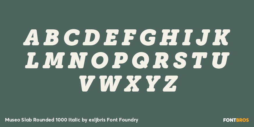Museo Slab Rounded 1000 Italic Font Poster #2