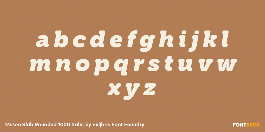 Museo Slab Rounded 1000 Italic Font Poster #3
