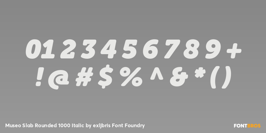 Museo Slab Rounded 1000 Italic Font Poster #4