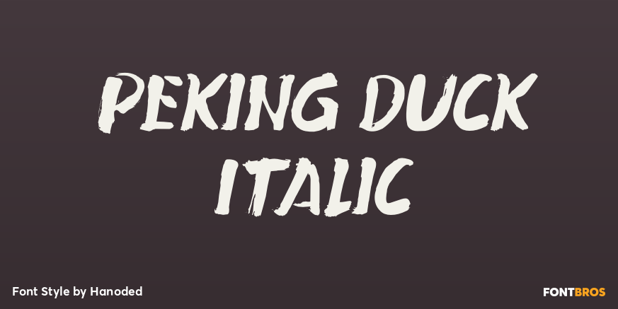 Peking Duck Italic Poster