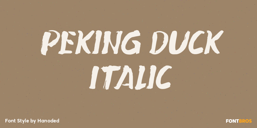 Peking Duck Italic Poster