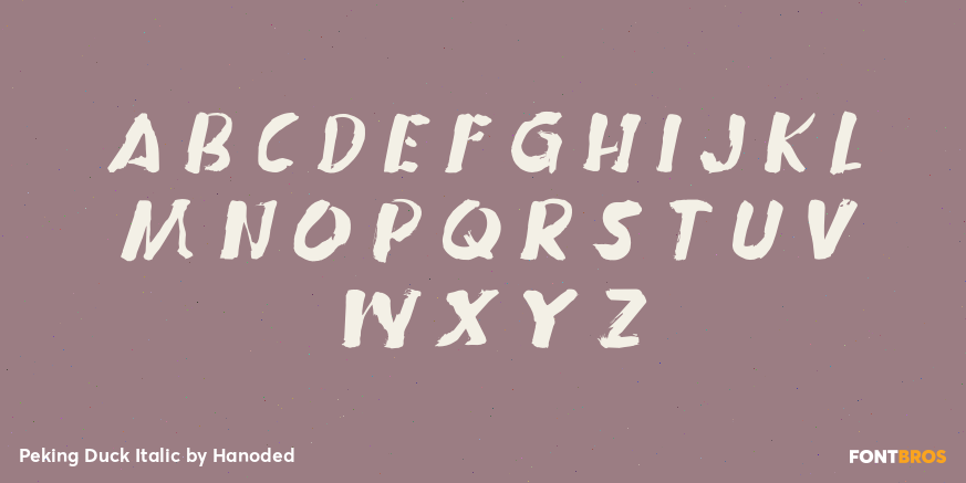 Peking Duck Italic Font Poster #2