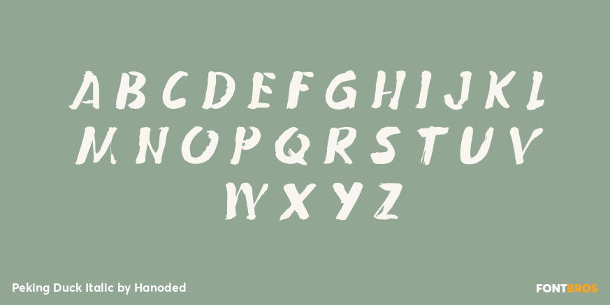 Peking Duck Italic Font Poster #3