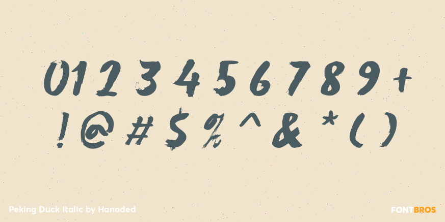 Peking Duck Italic Font Poster #4