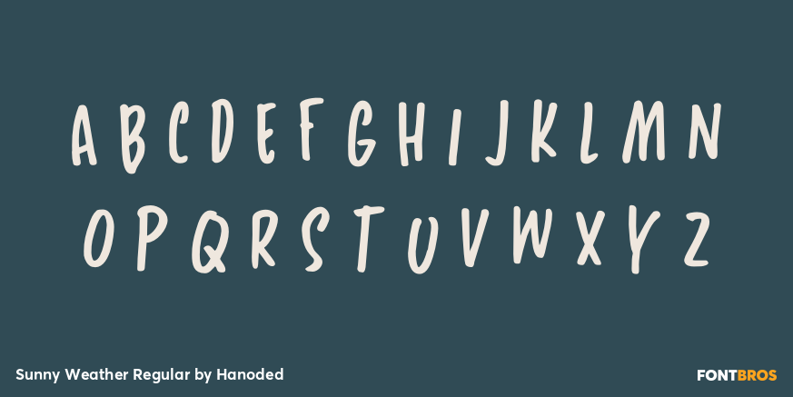 Sunny Weather Regular Font Poster #2