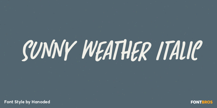 Sunny Weather Italic Poster