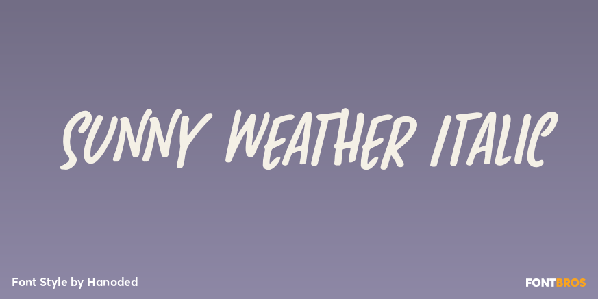 Sunny Weather Italic Poster