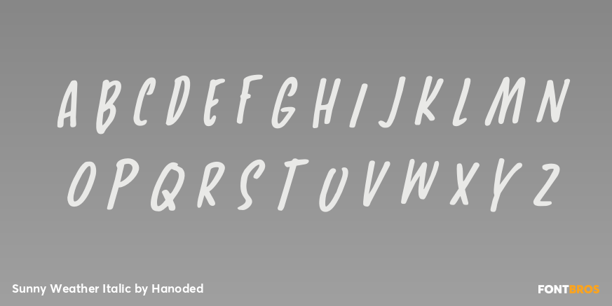 Sunny Weather Italic Font Poster #2