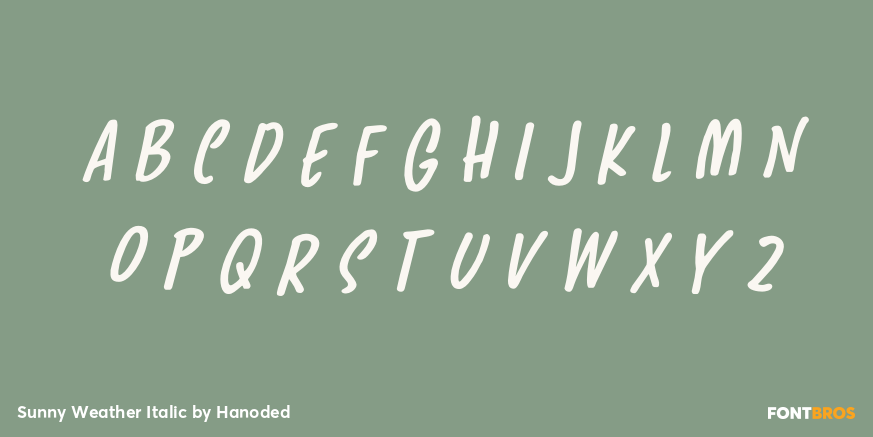 Sunny Weather Italic Font Poster #3