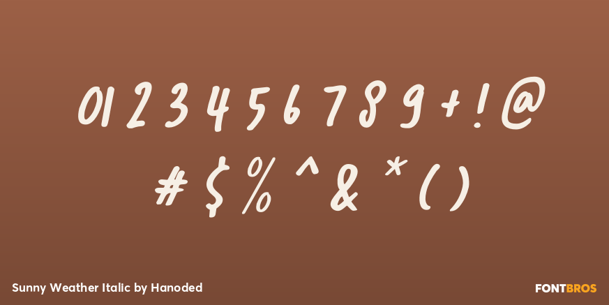 Sunny Weather Italic Font Poster #4