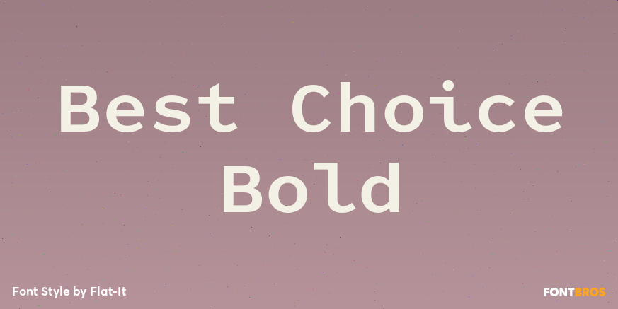 Best Choice Bold Font Poster #1