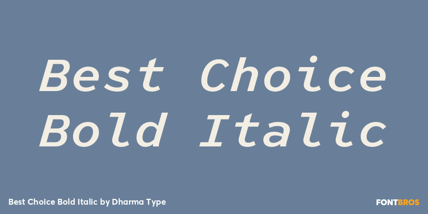 Best Choice Bold Italic Font Poster #1
