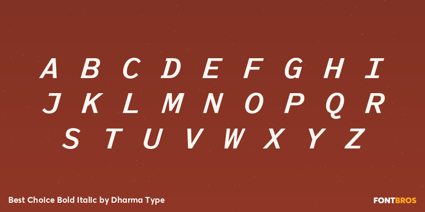 Best Choice Bold Italic Font Poster #2