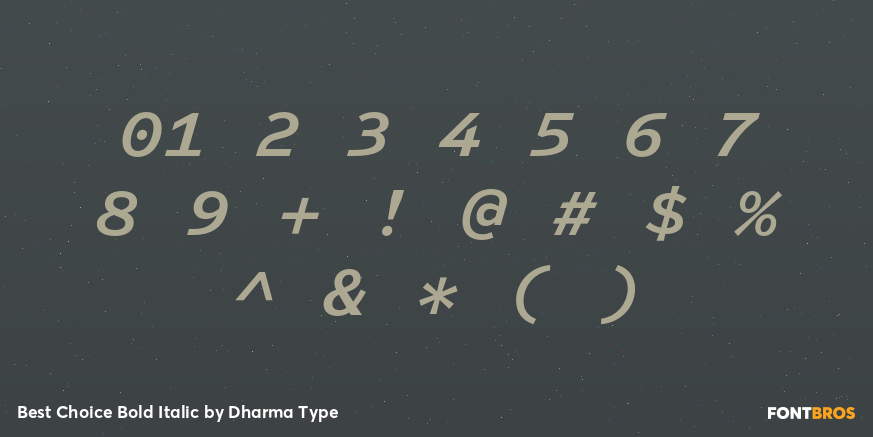 Best Choice Bold Italic Font Poster #4