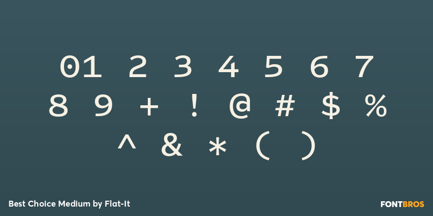Best Choice Medium Font Poster #1