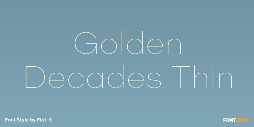 Golden Decades Thin Font Poster #1
