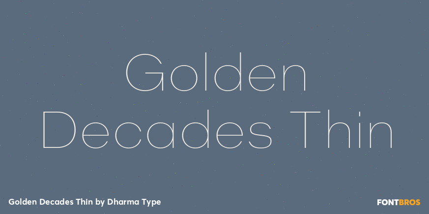 Golden Decades Thin Font Poster #1