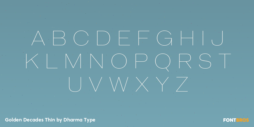 Golden Decades Thin Font Poster #2