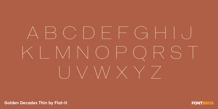 Golden Decades Thin Font Poster #2