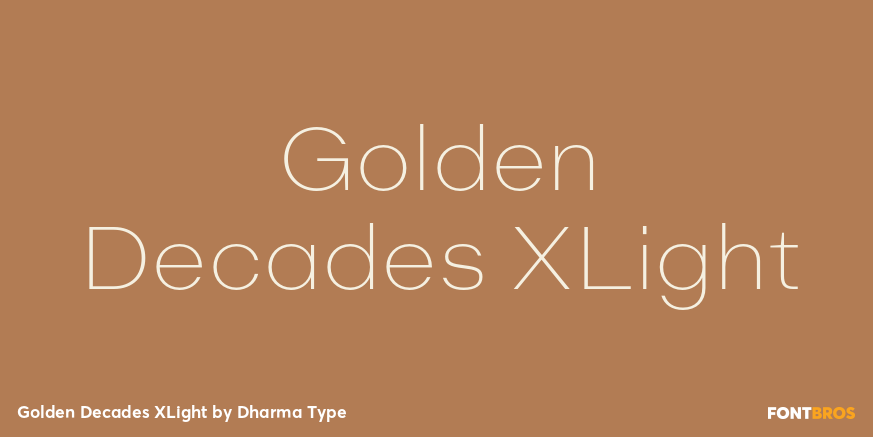 Golden Decades XLight Font Poster #1