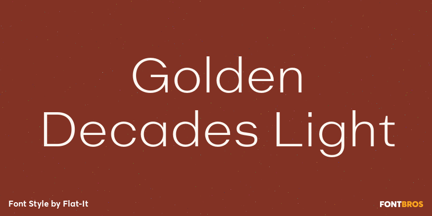 Golden Decades Light Font Poster #1