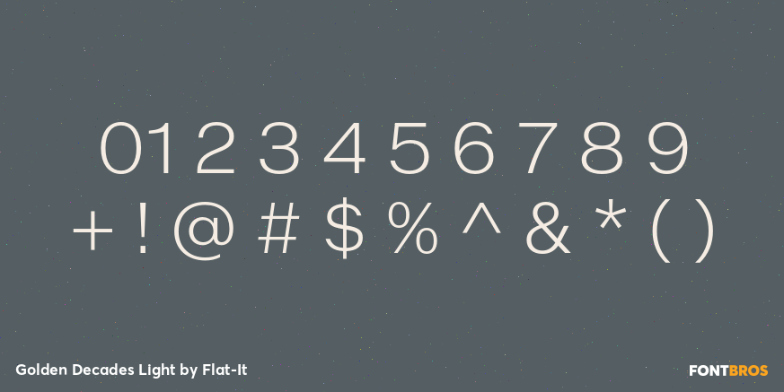 Golden Decades Light Font Poster #1