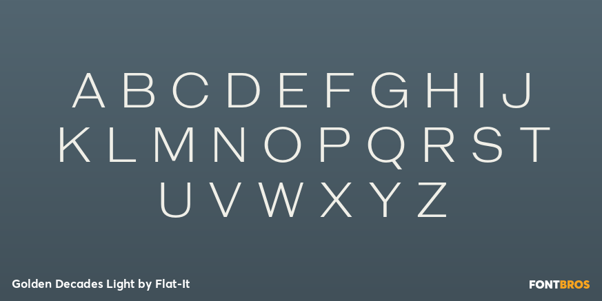 Golden Decades Light Font Poster #1